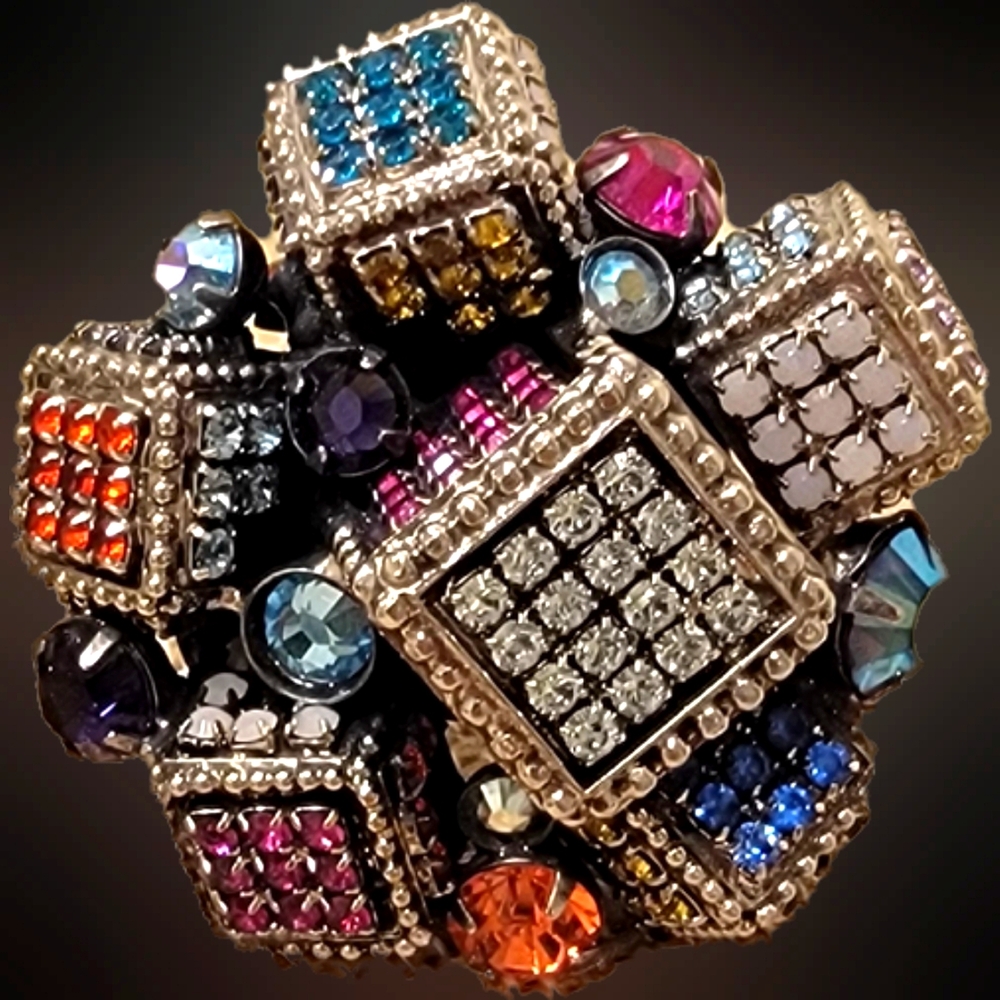 Sorrelli Cubic Couture Statement Cocktail Ring (VERY Rare)